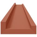 vidaXL Stenná polica Nástenná montáž 4 ks Červená 100 x 9 x 3 cm