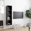 vidaXL Knižnica/TV skrinka, sivá 143x30x36 cm