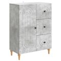 vidaXL Servírovacia skriňa so zásuvkou Betónovo sivá 66 x 34,5 x 90 cm