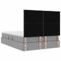 vidaXL Postel s úložným prostorem a matrací Svetlosivá 140 x 200 cm