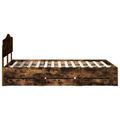 vidaXL Rám postele Dymová dub 135 x 190 cm Inžinierske drevo