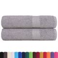 vidaXL Utierky na ruky FROGN 2 ks sivé 50x100 cm 360 g/m²
