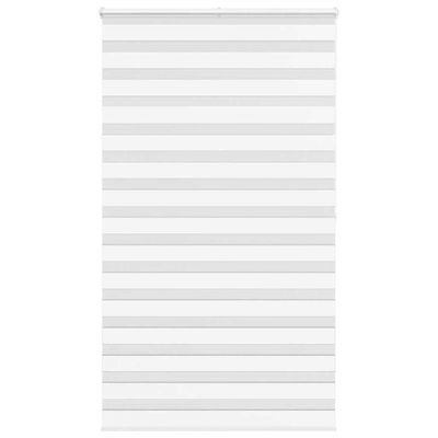 vidaXL Zebra roleta biela 135x200 cm šírka látky 130,9cm polyester