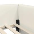 vidaXL Rohový rám postele s matracom Iný 2 ks Krémová Zamat
