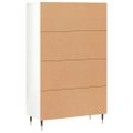 vidaXL Vysoká skrinka lesklá biela 69,5x31x115 cm kompozitné drevo