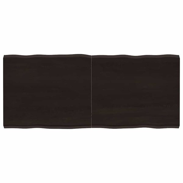 vidaXL Stolová doska tmavohnedá 140x60x(2-4)cm ošetrený masív hrany