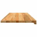 vidaXL Okenný parapet 2 ks svetlohnedá 100x40x2 cm dubový masív