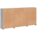 vidaXL Komoda s LED svetlami sivá sonoma 202x37x100 cm
