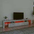 vidaXL TV skrinka s LED svetlami betónová sivá 215 x 36,5 x 40 cm