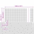 vidaXL Zvarené pletivo s podperami 100 x 1 m PVC potiahnutá oceľ