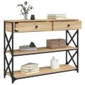 vidaXL Konzolový stolík dub sonoma 100x28x75 cm kompozitné drevo