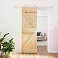 vidaXL Posuvné dvere 70 x 210 cm Masívne borovicové drevo (neupravené)