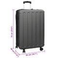 vidaXL Kufor so zámkom Tmavo šedá 50 x 30 x 76 cm ABS plast