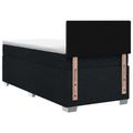 vidaXL Posteľ s boxspringom a matracom a LED Čierna 90 x 200 cm Látka