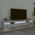vidaXL TV skrinka s LED svetlami betónová sivá 230 x 36,5 x 40 cm