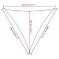 vidaXL Slnečná plachta 160 g/m² trojuholníková pieskovaná 3,6x3,6x3,6 m HDPE