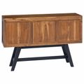 vidaXL TV stolík 110 x 30 x 75 cm Prírodná Husté teakové drevo