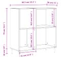 vidaXL Skrinka na platne dymový dub 84,5x38x48 cm kompozitné drevo