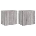 vidaXL TV nástenné skrinky 2 ks sivé sonoma 40,5x30x40cm kompoz. drevo