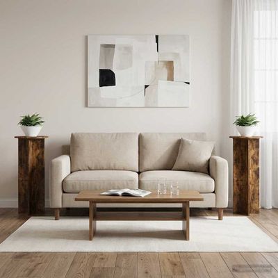 vidaXL Stojan na rastliny 2 pcs Dymový dub Ø40 x 100 cm