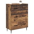 vidaXL Zásuvkový kabinet Staré drevo 66 x 34,5 x 89,5 cm