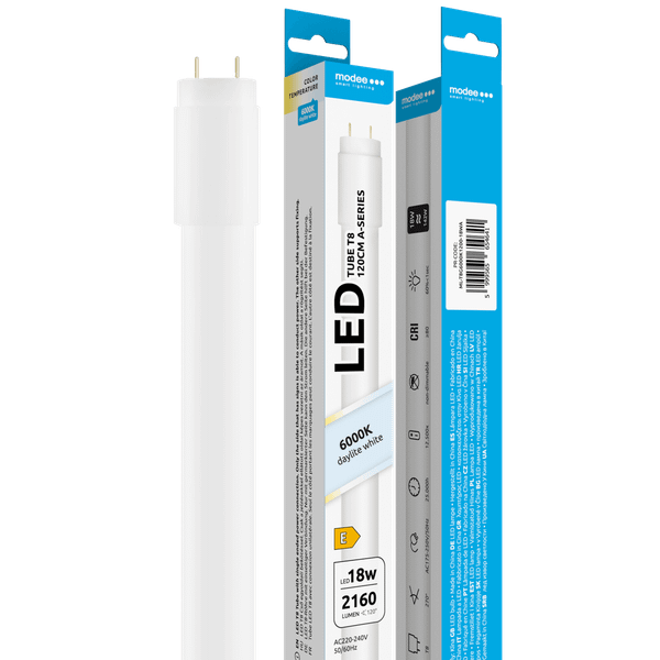 Modee Lighting LED žiarivka T8 18W 2160lm studená biela (ML-T8G6000K1200-18WA)