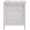 vidaXL Záhradný úložný box biely 50x49x56,5 cm, jedľový masív