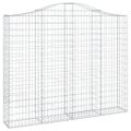 vidaXL Oblúkové gabiónové koše 12 ks 200x30x160/180 pozinkované železo