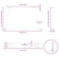 vidaXL Nohy konferenčného stolíka v tvare V, 2 ks, biele, 70 x (42-43,3) cm, oceľové