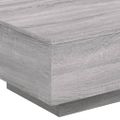 vidaXL Konferenčný stolík s LED svetlami sivý sonoma 55x55x31 cm