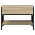 vidaXL Konferenčný stolík dub sonoma 70x50x50 cm kompozit. drevo a kov