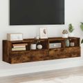 vidaXL TV nástenné skrinky 2 ks dymový dub 60x30x30cm kompozitné drevo