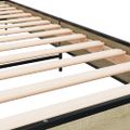 vidaXL Posteľný rám dub sonoma 90x200 cm kompozitné drevo a kov