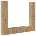 VidaXL 6 dielna súprava nástennej TV skrinky Artisan Oak