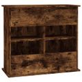 vidaXL Stojan na akvárium dymový dub 81x36x73 cm kompozitné drevo