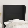 vidaXL Čelo postele so záhybmi čierne 83x23x118/128 cm umelá koža