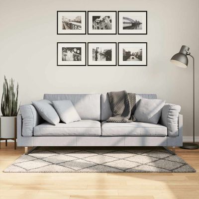vidaXL Shaggy koberec PAMPLONA, vysoký vlas, béžová+antracit 80x150 cm