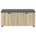 vidaXL Predsieňová lavica s vankúšom Sonoma dub 100 x 38 x 46 cm