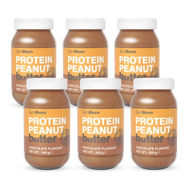 Proteínové arašidové maslo - GymBeam, čokoláda, 6 x 900 g