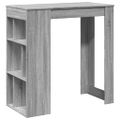 vidaXL Barový stôl s policami sivý sonoma 102x50x103,5cm kompoz. drevo