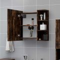 vidaXL Zrkadlová skrinka dymový dub 62,5x20,5x64 cm spracované drevo