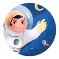 Siluetové puzzle Astronaut na Mesiaci 36 ks
