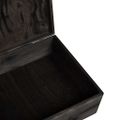 VidaXL Drevená krabička s vekom čierna 40x30x13 cm masívna borovica