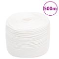 vidaXL Lodné lano biele 10 mm 500 m polypropylén