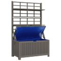 vidaXL Úložný box s mriežkou sivý 99x50x160 cm akáciový masív