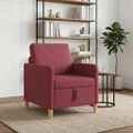 vidaXL Sofa s úložným priestorom Víno červené 72 x 78 x 87 cm