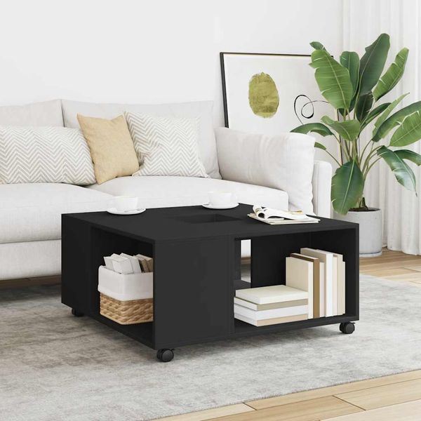 vidaXL Konferenčný stolík čierny 80x80x40 cm kompozitné drevo