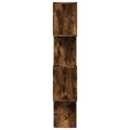vidaXL Rozdeľovacia knižnica 4-posch.dymový dub 70x24x129cm komp.drevo