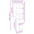vidaXL Vysoká skrinka biela 50x35x180 cm spracované drevo