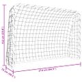 vidaXL Futbalová bránka so sieťou biela 214x75x152 cm oceľ a polyester